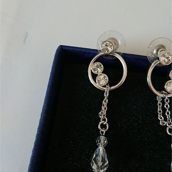 CREATIVITY CIRCLE with dangle & crystal EARRINGS - Picture 3 of 4